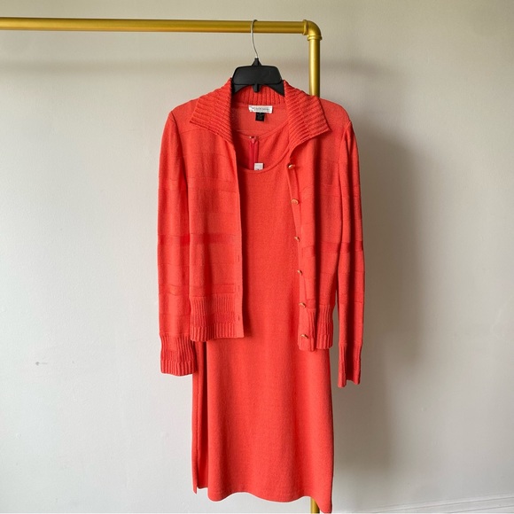 St John Coral Dress Jacket Set Size 4 - Picture 3 of 13